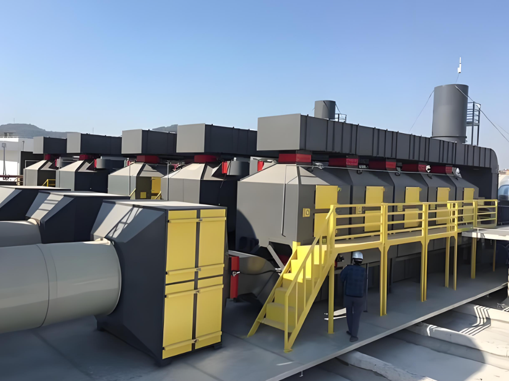 生物濾池與RCO催化燃燒設備聯(lián)動工作現(xiàn)場圖